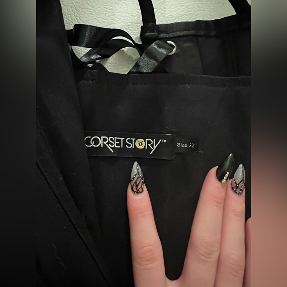 CorsetStory Satin and Lace Spaghetti Strap steel-boned Corset Top - NEW - Picture 6 of 6